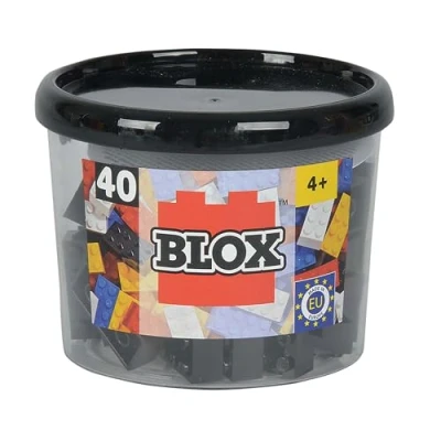 Imagen de Blox Bote de 40 bloques, color negro (Simba 4118895) , color/modelo surtido