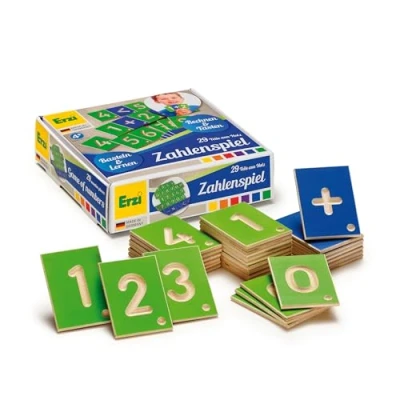 Imagen de Erzi Juguete de Madera Números Juego Educativo alemán