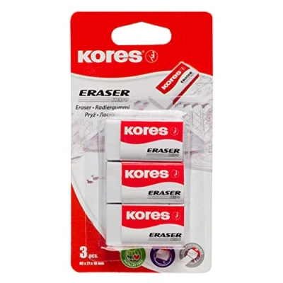 Imagen de Kores 40311 Juego de 3 ke 30 gomas PVC 40 x 21 10 mm blanco