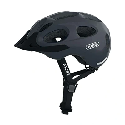 Imagen de ABUS casco urbano Youn I ACE con luz trasera LED integrada de bicicleta para uso diario hombres y mujeres azul oscuro, talla L