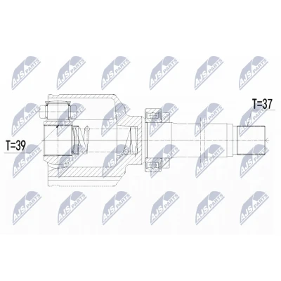 Imagen de Juego de articulación, semi eje NTY NPW CT 128