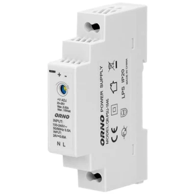 Imagen de ORNO PSU 1646 Fuente de Alimentación para Carril DIN 24VDC 0,63A 15W 1 Módulo Ancho