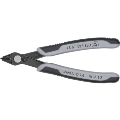 Imagen de Knipex Electronic Super Knips® ESD bruñido, con fundas multicomponentes 125 mm (cartulina autoservicio/blíster) 78 61 ESDSB