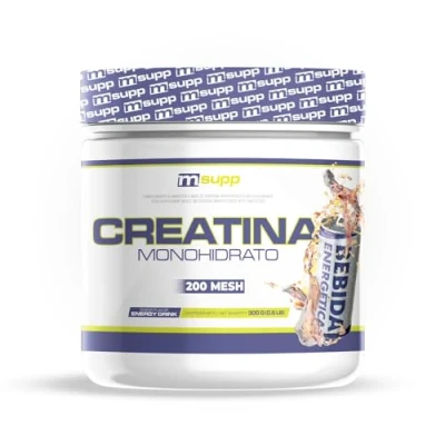 Imagen de MM Supplements Creatina Monohidrato 200 Mesh 300 g Aumenta la Fuerza y Masa Muscular Mejora el Rendimiento Físico Reduce Fatiga Sabor Bebida Energética