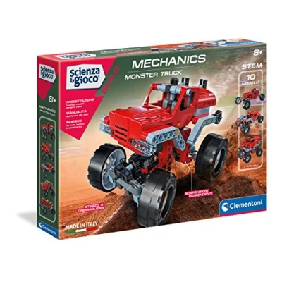 Imagen de Clementoni Laboratorio di Meccanica Monster Trucks Science Museum Juego de construcción, Multicolor, Medio (19087)
