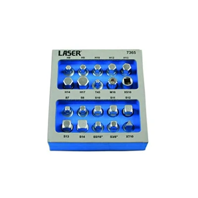 Imagen de Laser 7365 Sump Plug Key Set 3/8&quot; D 20pc