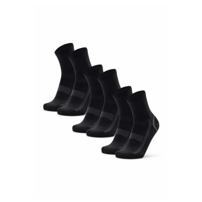 Imagen de DANISH ENDURANCE Calcetines Deportivos de Media Caña Running,Transpirables, Hombres y Mujeres, 3 o 5 pares, 3x Negro/Gris, 35 38