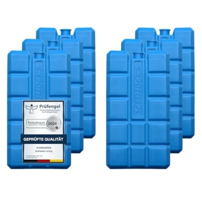 Imagen de VonBueren 2 24 acumuladores de frío para bolsa frigorífica, 12 horas refrigeración, aprox. 200 g por acumulador, 8,1 x 15,2 2,2 cm, también nevera (6)