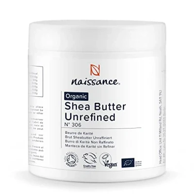 Imagen de Naissance Manteca de Karité Sin Refinar BIO (No. 306) 500g Certificado Ecológico, Natural, Puro para Cuerpo, Cara, Piel, Pelo, Uñas, Cabello