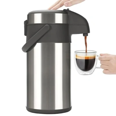 Imagen de Olerd Botella de café acero inoxidable 4 litros, dispensador bebidas calientes y urna agua caliente, jarra perfecta para té