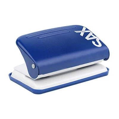 Imagen de SAX 218 Mini Perforadora Tamaño Compacto con Capacidad para 12 Hojas, Diseño Moderno, Ideal oficinas domésticas, escuelas y pequeñas