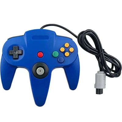 Imagen de OSTENT Wired Controller Gamepad Joystick Joypad para Nintendo 64 N64 Console Videojuegos Color Azul