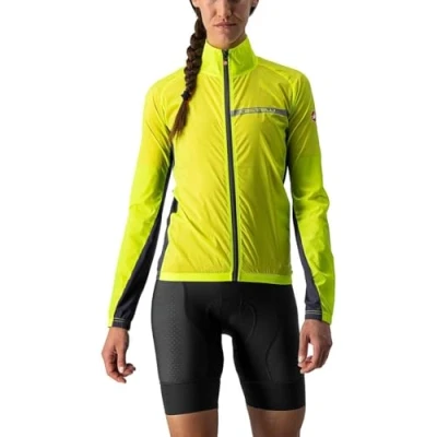 Imagen de Castelli 4521529 SQUADRA ST. W JKT Jacket Mujer YELLOW FLUO/DARK GRAY Tamaño M