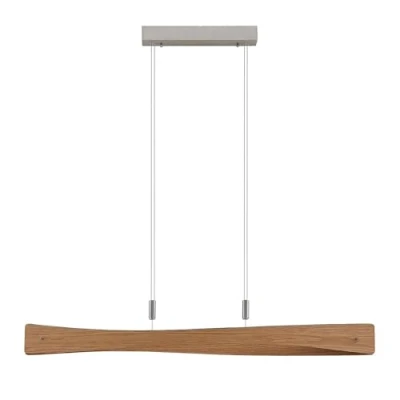 Imagen de Lindby lámpara colgante LED Beazina, roble, metal, 118cm