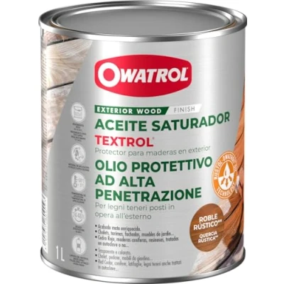 Imagen de OWATROL TEXTROL Saturador exterior para madera blanda y autoclaves Roble rústico (ow13) 1 litro