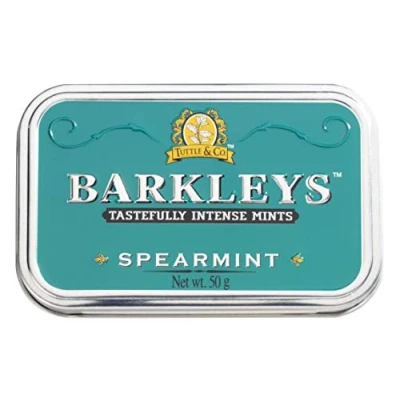 Imagen de Barkleys Classic Mints Spearmint, 6 tins, pack= tins of 50g