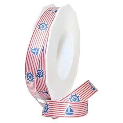 Imagen de Präsent Cinta Impresa, Poliéster, marrón Topo, 15 mm Width, 20 m Length
