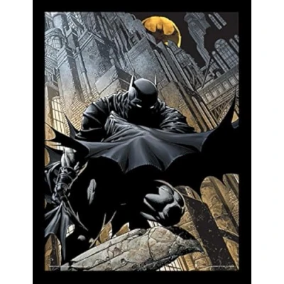 Imagen de Batman 30 x 40 cm Noche Reloj Impresión enmarcada