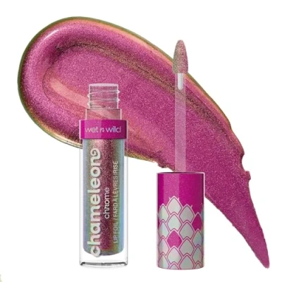 Imagen de Wet n Wild Chameleon Chrome Lip Foil, Brillo de Labios Intenso que Refleja la Luz, Acabado Iridiscente para un Multidimensional, Fórmula Suave y no Pegajosa, Celestial Dance