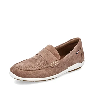 Imagen de Rieker Hombre Mocasines 09050, de Caballero Zapatillas,Pantuflas,Zapatos Traje,Mocasines,Zapatos Bajos,Beige (Beige / 64),43 EU 9 UK