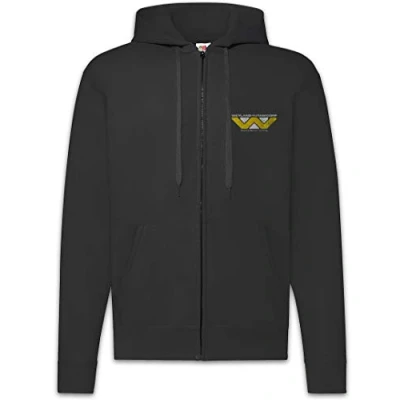 Imagen de Urban Backwoods Weyland Yutani Corp Sudadera con Capucha Y Cremallera para Hombre Zipper Hoodie Negro Talla XL