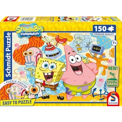 Imagen de Schmidt Spiele 56546 Puzzle Infantil (150 Piezas), diseño de Bob Esponja y Amigos, Multicolor (56546)