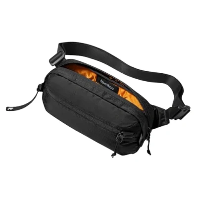 Imagen de tomtoc 1,5L Bolso de Pecho con Protección RFID, Hombres y Mujeres Bandolera, Impermeable Ligero Pequeño Hombro, Cruzada Viaje para Uso Diario, Negro, Regalos Hombre Mujer