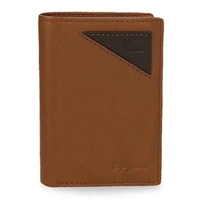 Imagen de Pepe Jeans Striking Cartera vertical con monedero Beige 8,5x11,5x1 cms Piel