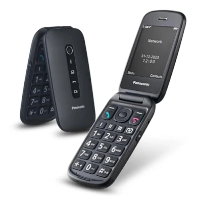 Imagen de Panasonic KX TU550EXB 4G Essentials Clamshell Teléfono Móvil para Personas Mayores, Cámara de 1.2 MP, con Pantalla Grande 2.8&quot;, 300 Horas Tiempo en Espera, Negro