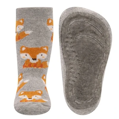 Imagen de EWERS stopper calcetines zorro, zapatillas niños, con suela de goma, MADE IN GERMANY, 1 par,talla 23 24, gris