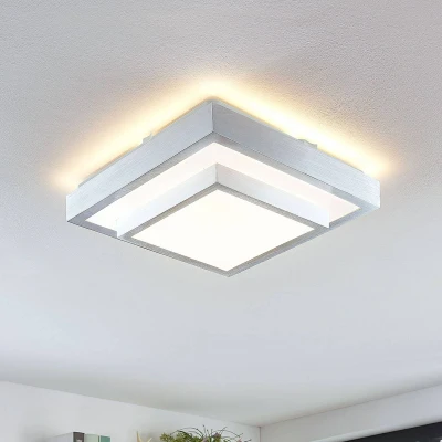 Imagen de LED lámpara de techo &#039;Mirco&#039; (Moderno) en Gris hecho Metal e.o. para Salón &amp; Comedor (1 llama,) Lindby LED, plafón