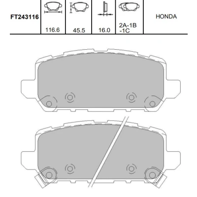 Imagen de KAVO PARTS KBP 2065 Juego de pastillas freno con avisador acústico desgaste HONDA: HR V II