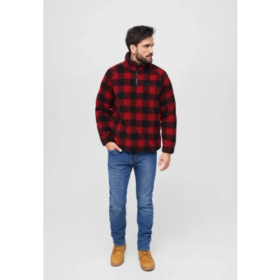 Imagen de Brandit Suéter de forro polar, Hombre, Talla: Small, Red/black/white