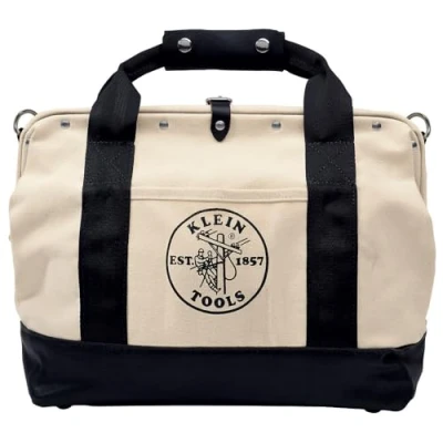 Imagen de Klein Tools 5003 18 Bolsa de herramientas (lona con fondo piel, 45 cm)