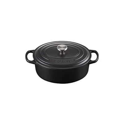 Imagen de Le Creuset Casserole Oval Signature Satin Black ø 27 cm / 4.1 Liter