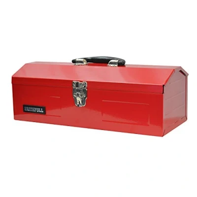 Imagen de Faithfull FAITBB19 Caja de Herramientas Granero Metal + Bandeja Mano 48 cm, Rosso, 48.3 cm