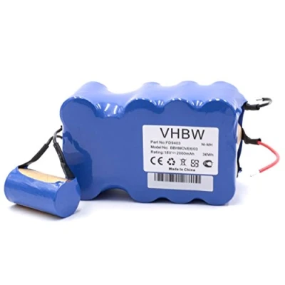 Imagen de vhbw 1x batería Compatible con Bosch BBHMove4, BBHMove6, BBHMove6/03 aspiradora (2000 mAh, 18 V, NiMH)