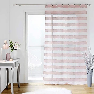 Imagen de Douceur d&#039;Intérieur Cortina con Ojales (140 x 260 cm, poliéster Estampado, assana, Color Rosa