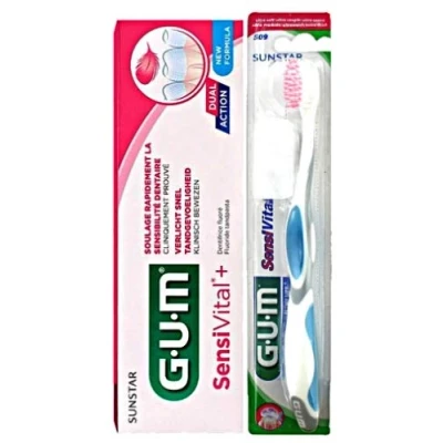 Imagen de Gum Sensivital + pasta de dientes con cepillo 509 Ultra Flexible