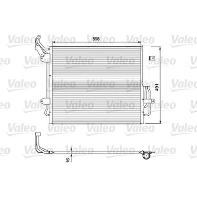 Imagen de VALEO 814157 Condensador con secador 15 14 Aluminio 495 R 134 a VOLKSWAGEN: Sharan II