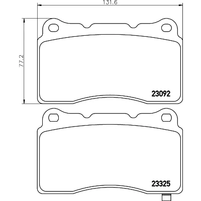 Imagen de HELLA 8DB 355 006 601 Juego de pastillas freno con avisador acústico desgaste SUBARU: Impreza II Berlina, III Hatchback