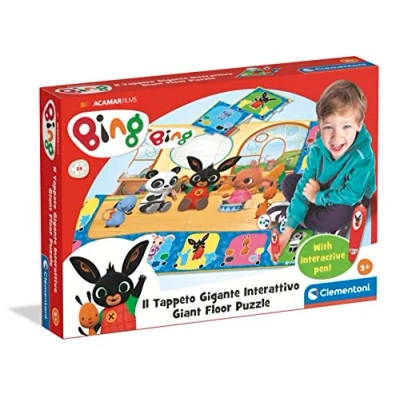 Imagen de Clementoni Bing Il Alfombra Gigante Puzzle Niños 24 Maxi Piezas con Bolígrafo Interactivo, Juego Educativo 3 Años Made in Italy, Color Alfombra, 16400