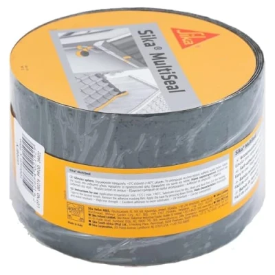 Imagen de Sika Cinta selladora bituminosa Multiseal, gris y verde, para reparación de techos tejados, impermeable, rollo 100 mm x 10 m