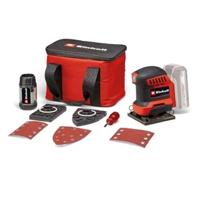 Imagen de Einhell lijadora de puño con batería TE OS 18/113 3X Li Solo Power X Change (18V, orbital, 3 placas lijado intercambiables, círculo oscilante 1,8 mm, incl. accesorios, sin batería)
