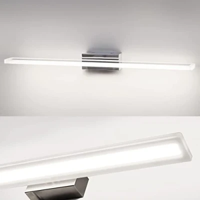 Imagen de DILUMEN Lámpara Aplique para Espejo de Baño 60cm,1600lm,15w,Luz LED, Acero Inoxidable, Luz Baño, Blanco Frío 6000k, 230v IP44 Impermeable