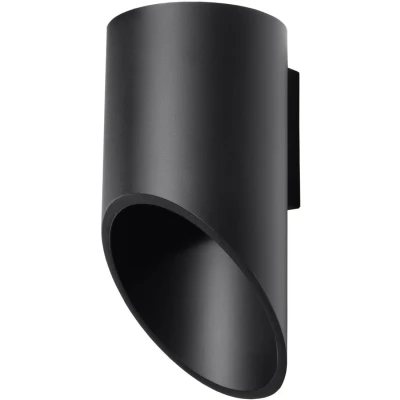 Imagen de SOLLUX lighting Penne 20 Aplique Doble Cara Minimalista para Interiores Bombilla G9 Reemplazable 1 x 40 W 12 LED Fabricado en Aluminio Negro 10 cm