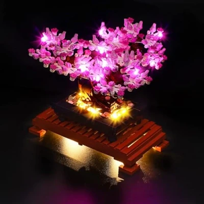 Imagen de YEABRICKS Kit de Luces LED para 10281 Creator Expert Bonsai Tree(Pink) Modelo Bloques Construcción (excluyendo el construcción)