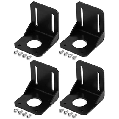 Imagen de QWORK 4 Piezas motor Paso Soporte, Nema 17 soporte de montaje con tornillos