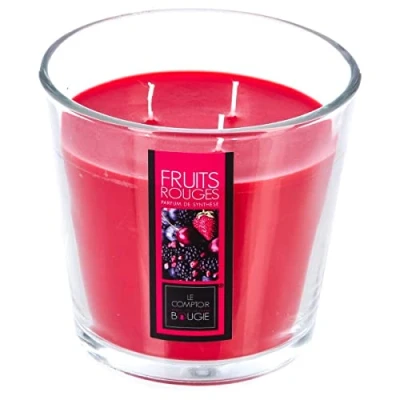 Imagen de Vela perfumada en copa de fruta roja D13.5