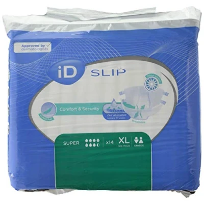 Imagen de ID Expert Slip incontinencia desechables talla XL (120 170 cm), paquete de 14 piezas